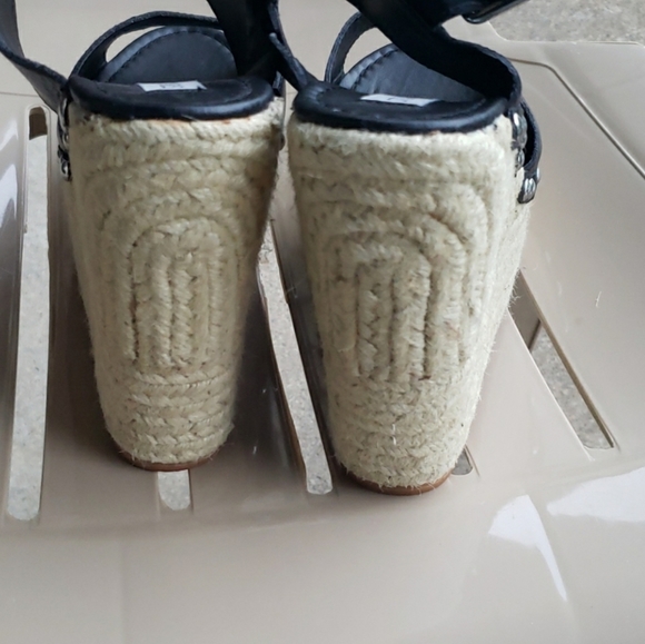 Steve Madden Leather Studded Wedges - Picture 12 of 13